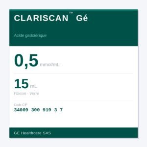 Clariscan 0.5 mmol/ml - 15 ml  Flacon Verre