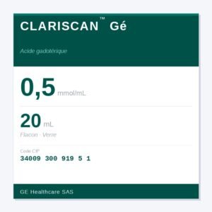 Clariscan 0.5 mmol/ml - 20 ml  Flacon Verre