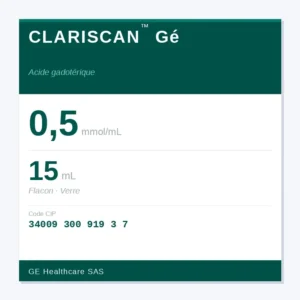 Clariscan 0.5 mmol/ml - 15 ml  Flacon Verre