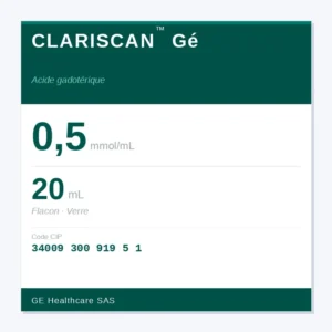Clariscan 0.5 mmol/ml - 20 ml  Flacon Verre
